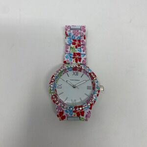 NEEDS BATTERY Vernier Women's VNR11168P Vernier Rhinestone-Accented Watch
